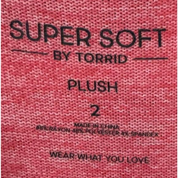 Torrid Super Soft Plush Pink Ruffled Thin Sweater Size 2X - Picture 4 of 5